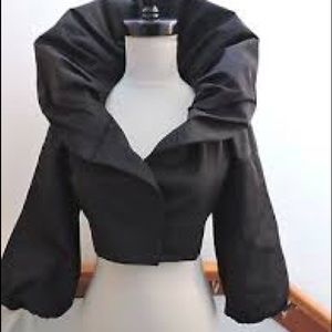 NWT BCBG Max Azria Black Bolero cropped Jacket sz L